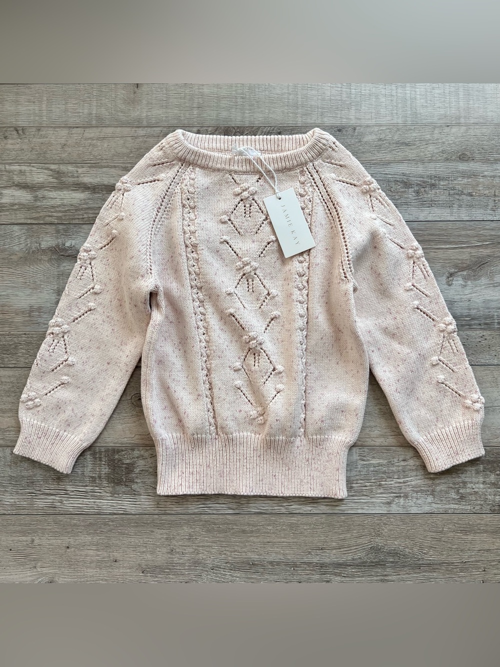 NWT Jamie Kay Girls Katie Knit Speckled Knit Sweater Size 5